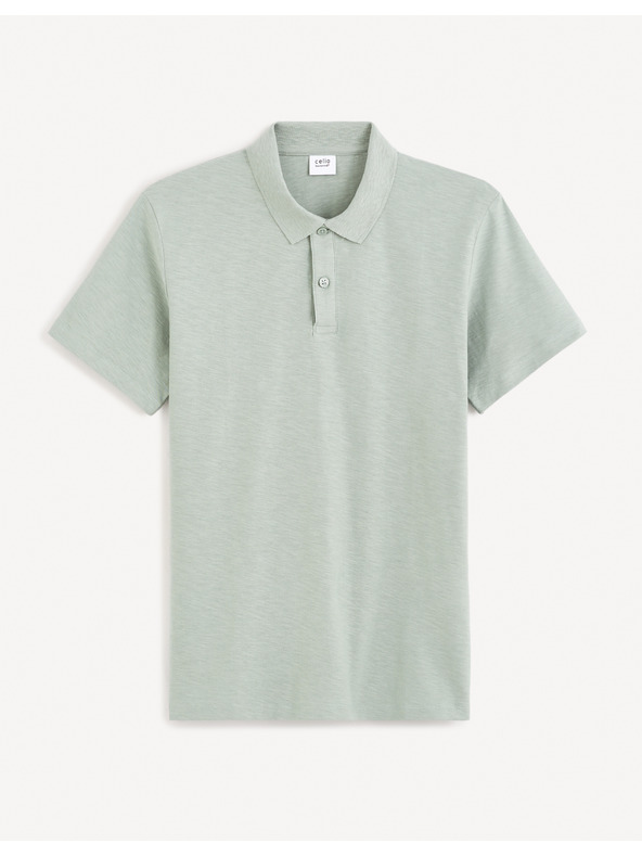 Celio Svijetlo siva muška base polo majica Celio Feflame