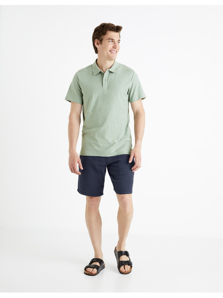 Celio Svijetlo siva muška base polo majica Celio Feflame