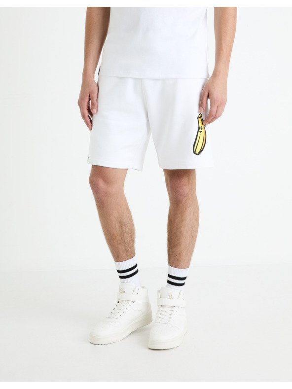 Celio Celio Fortnite bijele muške trenirke