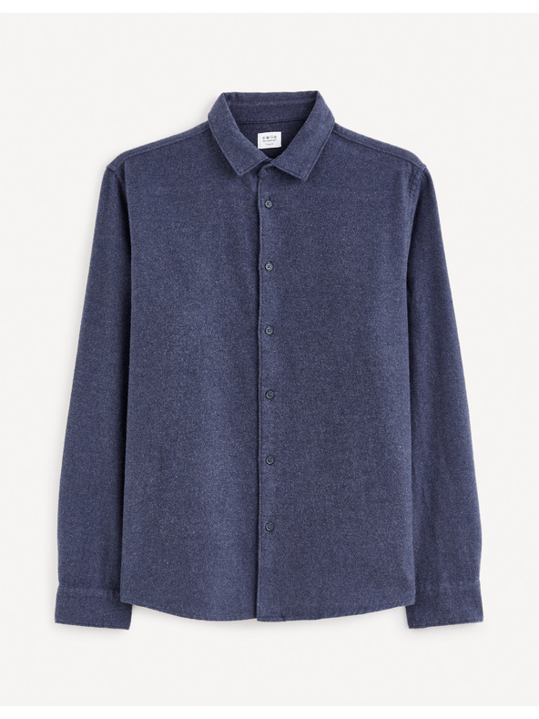 Celio Tamnoplava muška flanel košulja Celio Fanel