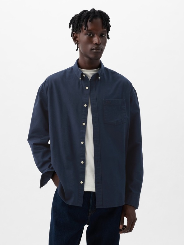 GAP Oversize oxford košulja s logom GAP