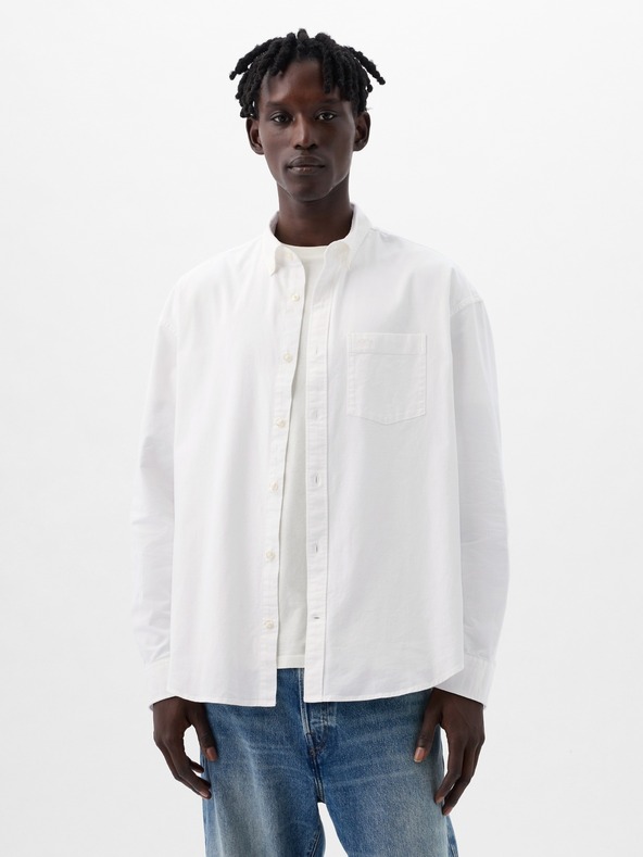 GAP Oversize oxford košulja s logom GAP