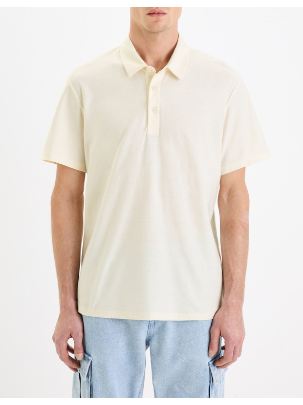 Celio Krem muška polo majica Celio Gebruma