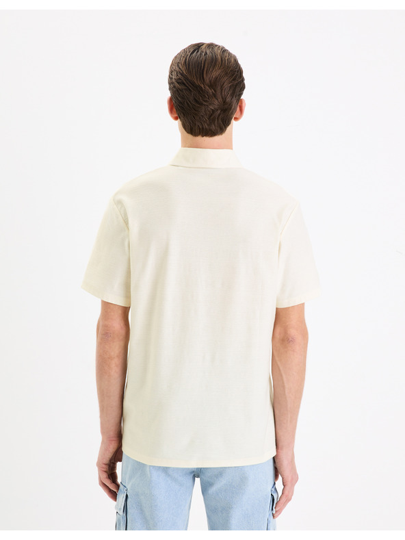 Celio Krem muška polo majica Celio Gebruma