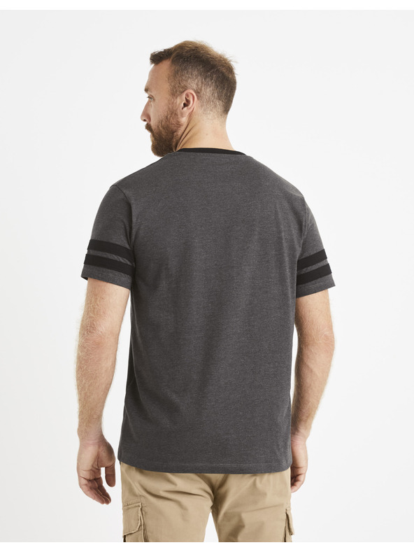 Celio Tamno siva muška majica s Celio printom