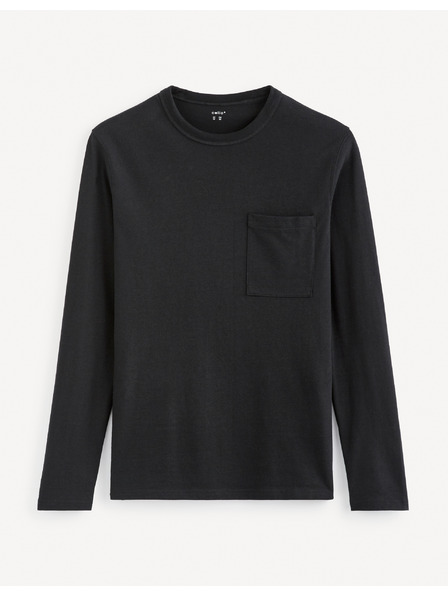 Celio Crna muška basic majica s Celio džepom