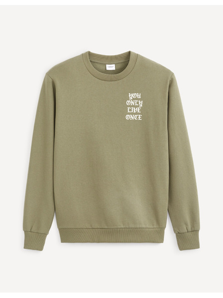 Celio Svijetlo zelena muška majica s natpisom Celio na leđima