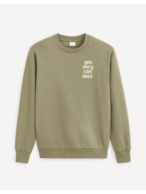 Celio Svijetlo zelena muška majica s natpisom Celio na leđima