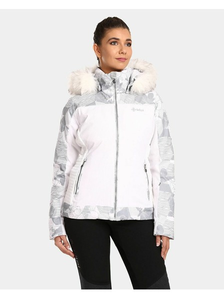 Kilpi Bijela ženska grijana skijaška jakna Kilpi Lena-W