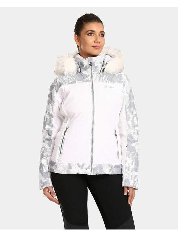 Kilpi Bijela ženska grijana skijaška jakna Kilpi Lena-W