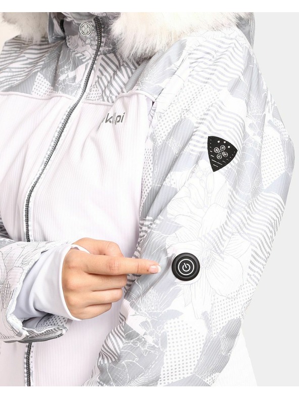 Kilpi Bijela ženska grijana skijaška jakna Kilpi Lena-W
