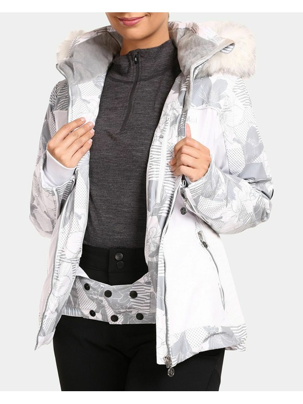 Kilpi Bijela ženska grijana skijaška jakna Kilpi Lena-W