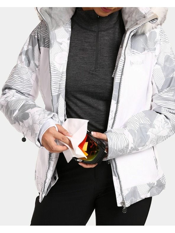 Kilpi Bijela ženska grijana skijaška jakna Kilpi Lena-W