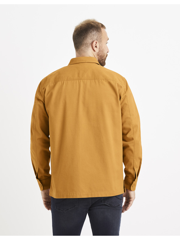 Celio Muška košulja boje senfa s Celio džepovima