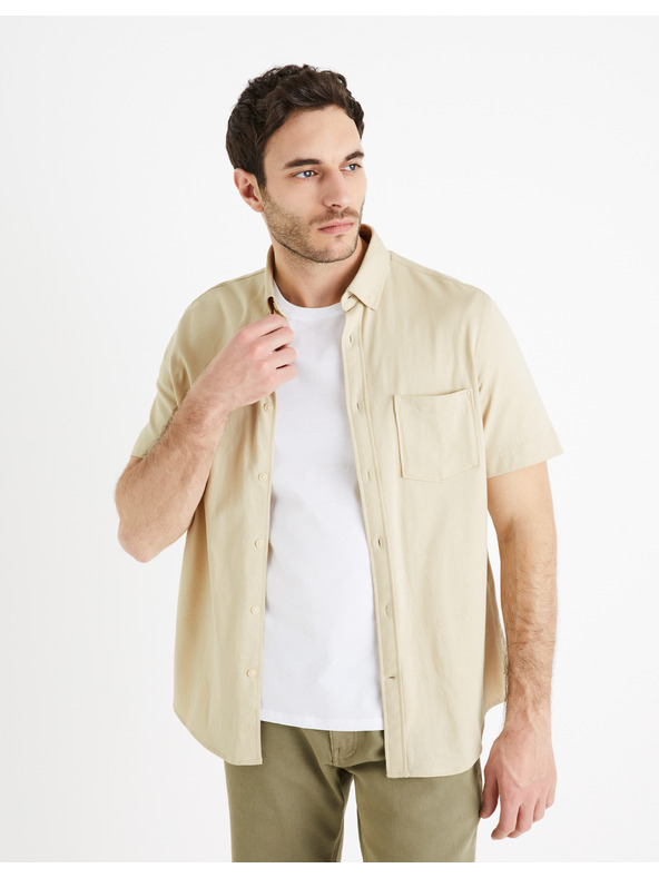 Celio Celio Barik krem ​​muška košulja