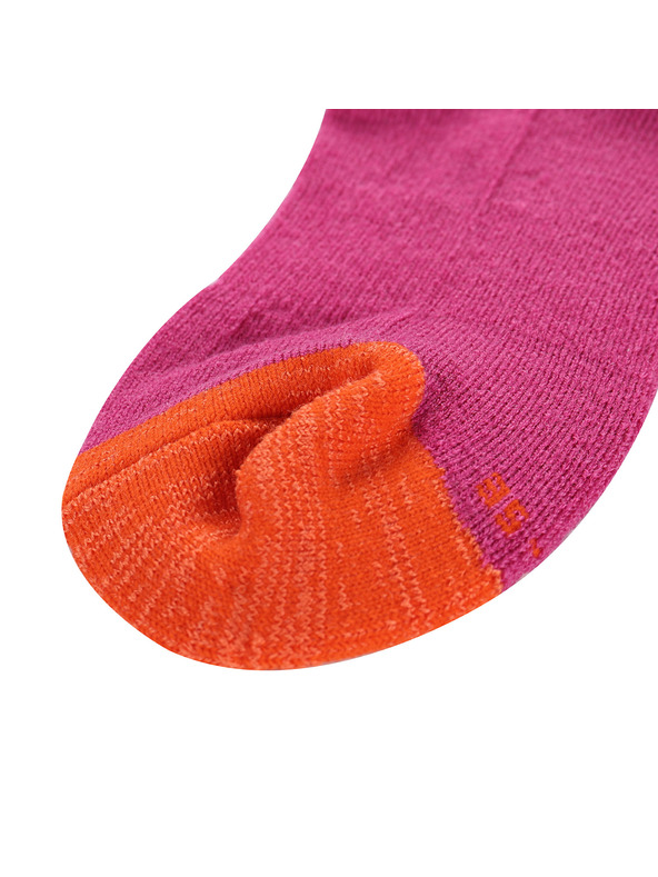 ALPINE PRO Tamno roze ženske Merino vunene čarape ALPINE PRO Phalte