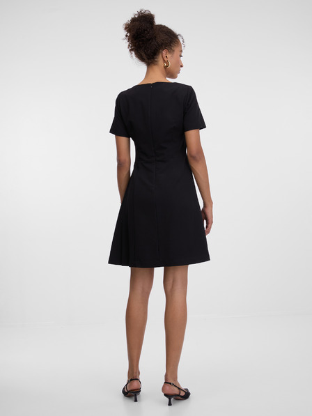 Orsay Crna ženska haljina do koljena ORSAY