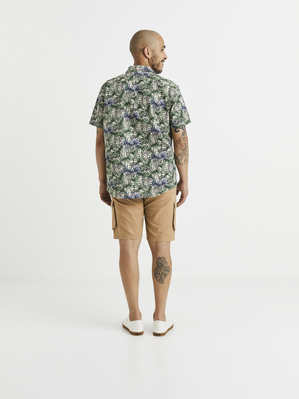 Celio Plavo-zelena muška košulja s uzorkom Celio Vawai