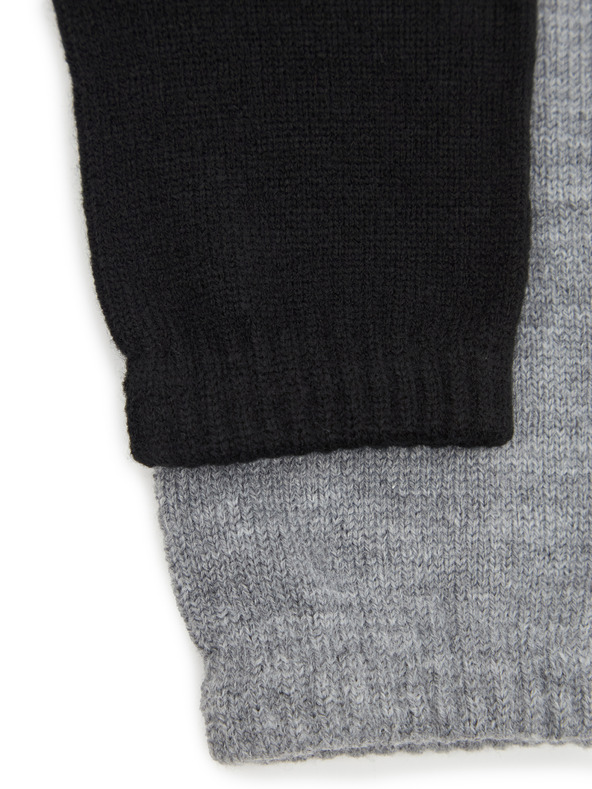 Orsay Crne i sive ženske rukavice 2 kom ORSAY