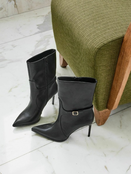 Orsay Crne ženske gležnjače s podpeticom ORSAY