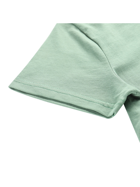 ALPINE PRO Zelena ženska majica s printom ALPINE PRO ECCA