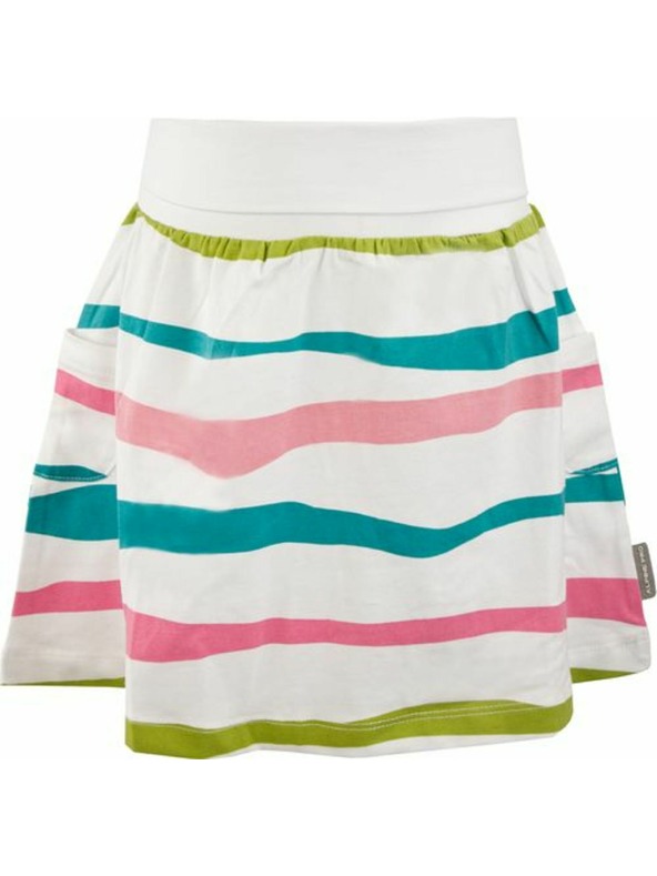 ALPINE PRO Bijela djevojačka suknja na pruge ALPINE PRO Owelo