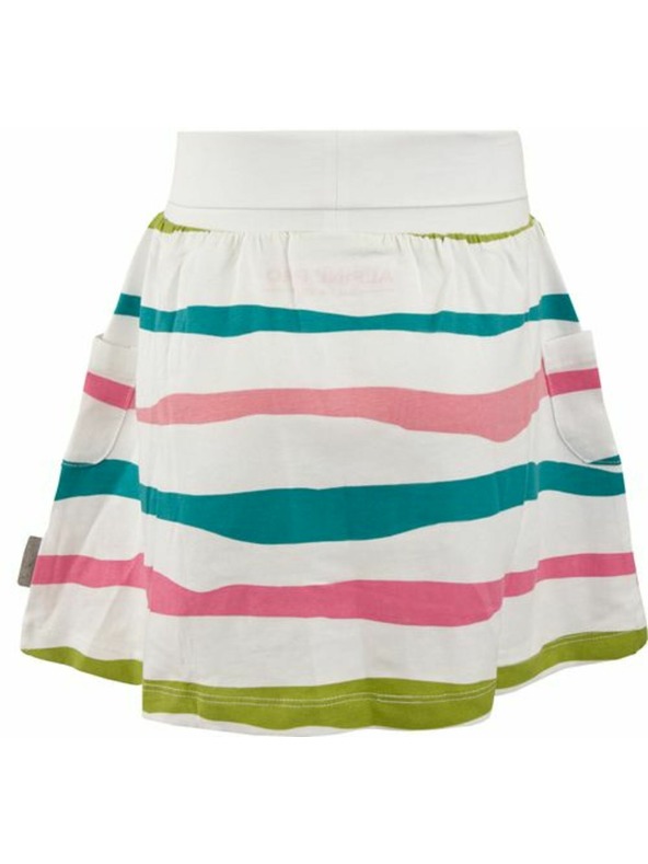 ALPINE PRO Bijela djevojačka suknja na pruge ALPINE PRO Owelo