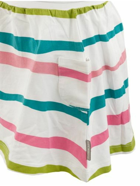 ALPINE PRO Bijela djevojačka suknja na pruge ALPINE PRO Owelo