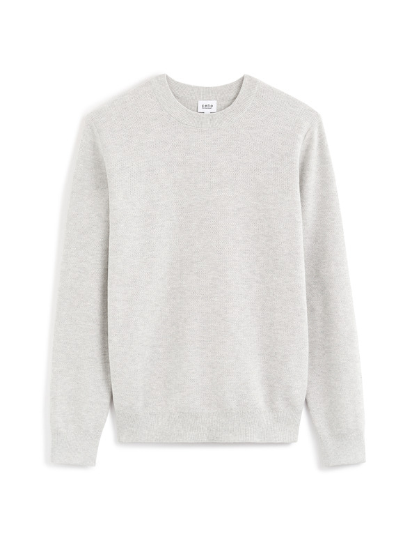 Celio Svijetlo sivi muški džemper Celio Bepic