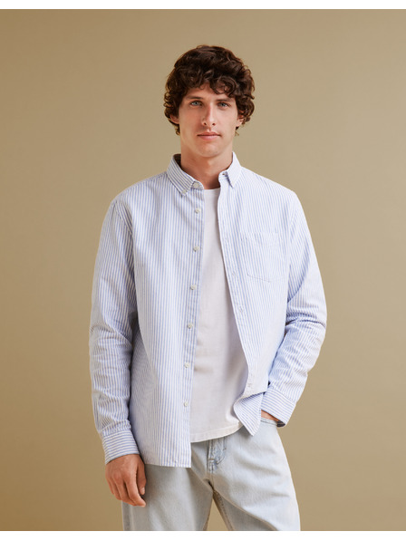 Celio Svijetloplava muška prugasta košulja običnog kroja marke Celio Caoxfordy