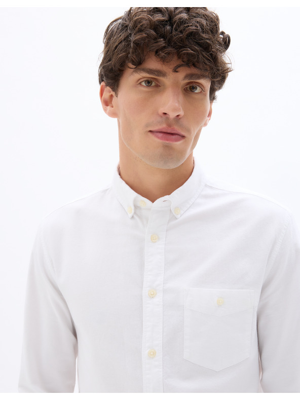 Celio Bijela muška obična pamučna košulja Celio Daxford