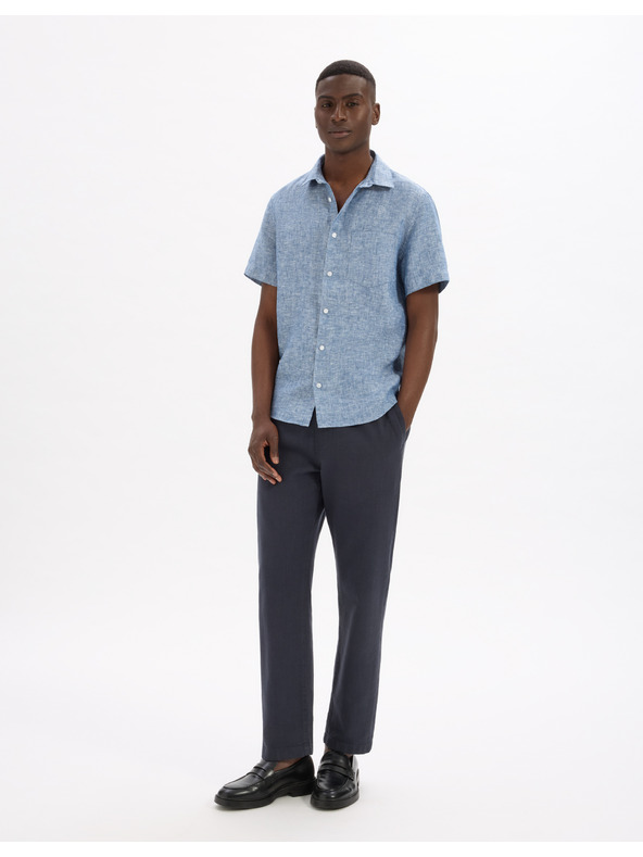 Celio Celio Damralin plava muška lanena košulja