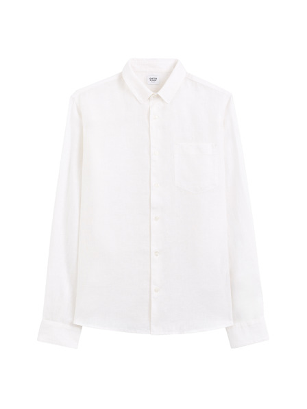 Celio Celio Daflix bijela muška lanena košulja