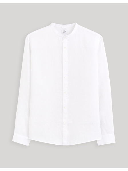 Celio Celio Damaolin bijela muška lanena košulja