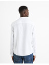 Celio Celio Damaolin bijela muška lanena košulja