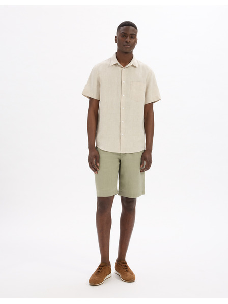 Celio Celio Damarlin krem ​​lanena košulja za muškarce