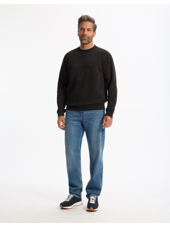 Celio Crni muški base sweatshirt Celio Feseven