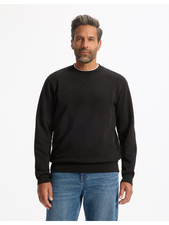 Celio Crni muški base sweatshirt Celio Feseven