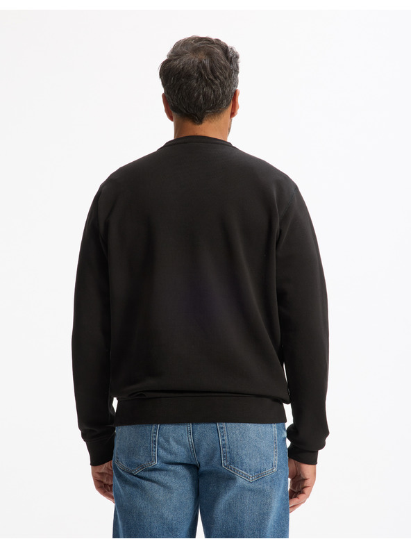 Celio Crni muški base sweatshirt Celio Feseven