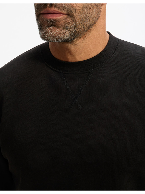 Celio Crni muški base sweatshirt Celio Feseven