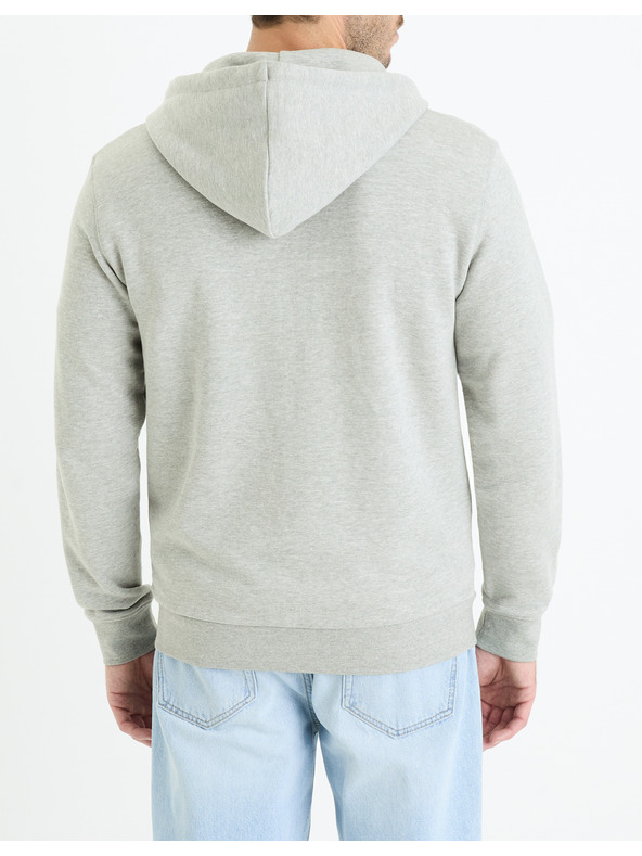 Celio Svijetlo sivi muški base sweatshirt Celio Fethree