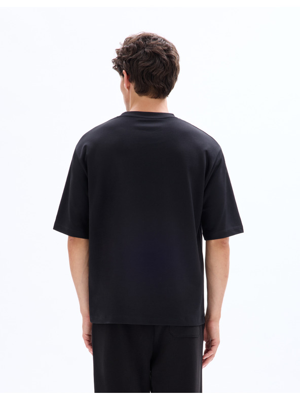 Celio Crna muška majica kratkih rukava Celio Gehem