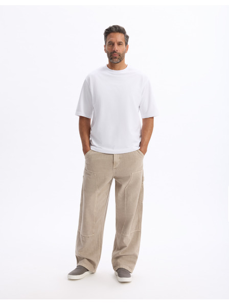 Celio Bijela muška majica kratkih rukava Celio Gehem