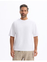 Celio Bijela muška majica kratkih rukava Celio Gehem