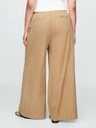 GAP Plisirane keperne khaki hlače High Rise wide-leg GAP