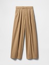 GAP Plisirane keperne khaki hlače High Rise wide-leg GAP