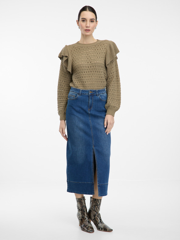 Orsay Tamnoplava ženska traper maxi suknja ORSAY