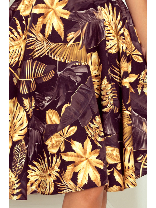 numoco Haljina - izrez u obliku srca - Numoco zlatni listići