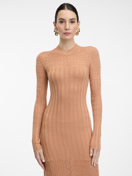 Orsay Svijetlosmeđa ženska maxi haljina ORSAY