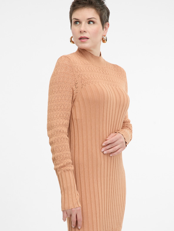 Orsay Svijetlosmeđa ženska maxi haljina ORSAY